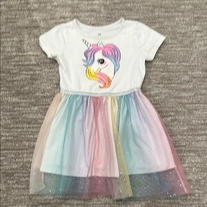 H&M Kids' White and Pink Dress